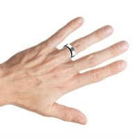 Prilagođeni personalizirani graviranje vjenčanih prstena za vjenčanje za njega i njezine ravno visoke polirane