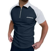 Royallovemen's Majica Golf majica Retro Color Contrast na otvorenom Street Street kratkih rukava sa dugmetu za ispis Odjeća modne dizajnerske majice za muškarce