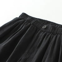 Žene Modne čvrste labave harem hlače Caprij bager-hlače Ležerne posteljine duge hlače