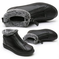Zunfeo žene zimske čizme - kišne čizme Čvrste tople udobne čizme Trendne čizme Božićni pokloni Čišćenje crni 6