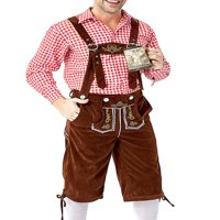 Muškarci Oktoberfest Pločene majice i vezene pantalone za veznu suspenziju