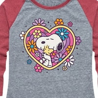 Kikiriki - Hug Heart Cvijet - Ženska grafička majica Raglan