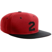 Klasični vizir ravnog računa snapback šešir prilagođeni brojevi reprezentacije u boji, broj crni, crveni crni šešir