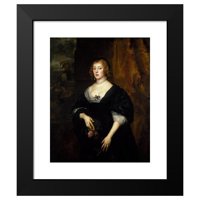 Anthony Van Dyck Crni moderni uokvireni muzej umjetnička ispisa pod nazivom - Lady Dacre
