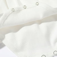 Djevojke za bebe Čvrsto proljeće Ljeto kratki rukav ruffle romper bodi odjeća bijela 73