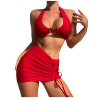 Tking Fashion Womens kupaći kostim za koplu za kupaći kostim za kupanje za žene Crveni l