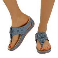 Flip Flops Sandale za žene sa lučnim nosačem za udobnu šetnju ljetni klina Sandal masaža platforma cipele