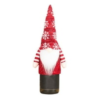 Onhuon Decoration Božićni božićni poklopac boca uz lutke Champagne haljina Početna Dekor