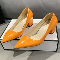 Zodanni dame lagane pumpe za prste žene ženske casual haljine cipele modne narandžaste - 5