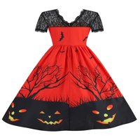 WTPretty ženske čipke kratki rukav Halloween Party CoustUMe haljina haljina