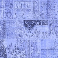 Ahgly Company u zatvorenom pravokutniku Patchwork plavi prijelazni prostirci, 8 '10'