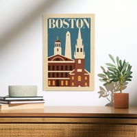 Boston, Massachusetts, Znamenitosti, Woodblock Birch Wood Wall znak