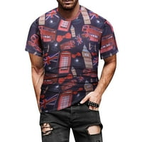 Paptzroi Muška majica 3D Štampana Ležerna majica modne blube