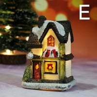 Božićna ornamentarna lutka selo selo svijetli Božićna kuća Zima kuća za odmor