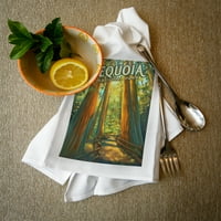 Dekorativni ručnik za čaj, Nacionalni park pregače Sequoia, Kalifornija, Uljezno slikarstvo, Unisex,