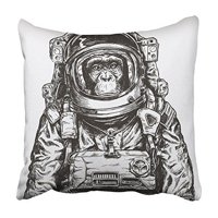 Hipster ručna nacrtana majmuna astronaut prostor smiješna vanzemaljska kaciga životinjski apeon moon