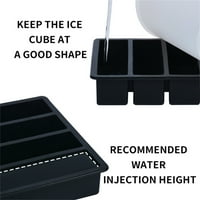 Ljetno čišćenje Himeway kuhinjski uređaji Ledeni kalupi netoksični bezopasni materijali sa poklopcem za višekratni silikonski ledeni plijesni s prelivom i odvojivim poklopcem fleksibilnim i mirisom