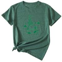 Gotyou Women's St. Patrickov dan zeleni kratki kratki kratki ružni majica Bluza Green S