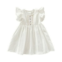 PEDORT Ljetna haljina Djevojka kratka haljina s kratkim rukavima 3D tiskana Ležerna Swirl twirl suknja