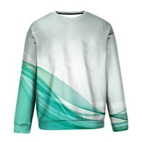 Smihono Muška tunika pamučna pamučna fleva PUNA Personalizirana 3D laki grafički pulover čamca Comfy labavi fit casual opušteni vrhovi modni trend zeleni 6