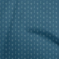 Onuone Georgette viskoze Teal plave tkanine Kućne biljke Tkanina za šivanje tiskane plafne tkanine pored dvorišta