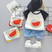 Dječak odijelo za dječake Dječak Dječak Outfits of Watermelon Print Tops traper Hratke Set odjeće