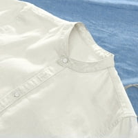 Iopqo muške haljine majice posteljine za muške muške torbe od pamučne platnene gumne s kratkim rukavima