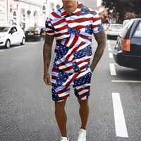 Muške majice Dan nezavisnosti Kratki setovi Outfits Polo majica Sjedinjene Američke Države Patriotske