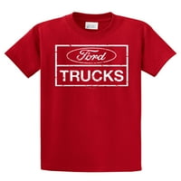 Ford kamioni Klasični logo Logo Muški majica kratkih rukava Kamion za kamione F F Ford Motorna kompanija TEE-Crveni-Medium