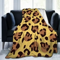 Divlji životinjski leopard kože runo runo baca pokrivač ultra mekani ugodan ukrasni flanel pokrivač