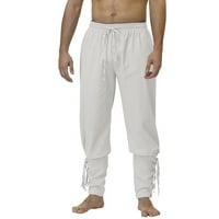 Muške hlače pantalone za gležnjeve sa crtežama s punim hlačama za muškarce Brown XL