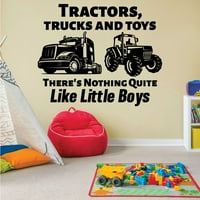 Traktor Silhouetette Traktor i igračke Theres Ništa kao mali dječaci Citiraj naljepnica naljepnica naljepnica