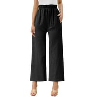 Teretne hlače visokog struka Žene labave jednostavne pamučne i pantalone