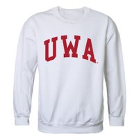 University of West Alabama Tigers Arch CrewNeck pulover Duks duks bijeli medij