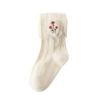 Xmarks Baby Girl Cable pletene gamaše čarape za tajice podneske hlače Toddler Kids Pamuk Topla Pantyhose Bež 1-12Y