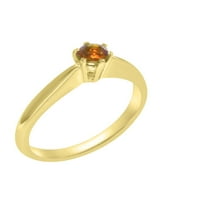 Britanci napravio 9k žuto zlato istinski prirodni citrinski ženski zaručni prsten - veličine opcija