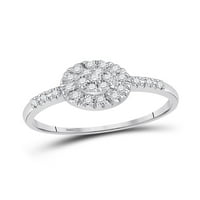 Jewels 10kt Bijelo zlato Žene Okrugli dijamantski prsten CTTW