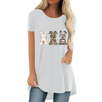 Tuphregyow ženske košulje kratki rukav okrugli vrat Tunic vrhovi Y2K odjeća plus majice za žene Loše