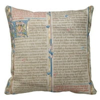 Plavo pisanje osvijetljeni rukopis crveni scenarijski jastučni jastuk za jastuk
