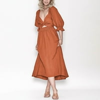 Ljetovo poklon ženska nova haljina dizajn modna elastična retro retro rukav