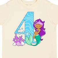 Inktastični četvrti rođendan sirena poklona mališana majica Toddler Girl