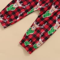 Liacowi Toddler Djevojke za djecu Božićne odjeće za jelena sa kapuljačom s kapuljačom + duge hlače odijelo