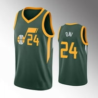 NBA_ Jersey Utah Jazz''men Donovan Mitchell Rudy Gobert Bojan Bogdanović Mike Conley zaradio zeleni poprilični dres