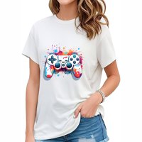 Cartoon Gamepad smiješna igra modna grafička majica za žene, majica kratkih rukava sa jedinstvenim otiskom