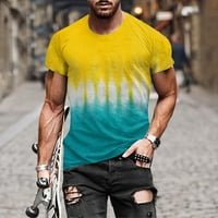 Muške majice kratkih rukava Classic 3D digitalni ispis Crew Work Work Atletic T košulje Osnovna dukserica