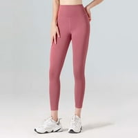 NJSHNMN ženska bootcut joga hlače meke temmeske hlače za trčanje biciklističke joge vježba, ružičasta, xl