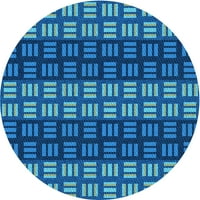 Ahgly Company u zatvorenom okruglom uzorkovnom platnu plavi prostirke, 7 'okrugla