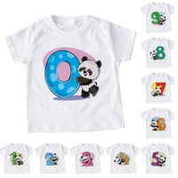 Toddler Boys Girls Ljeto kratki rukav Panda crtane majice tiskane majice na vrhu odjeća Slatka dječja