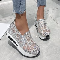 Ženske modne tenisice čipke ubrzavajuće mish cipele za hodanje Ženske modne tenisice Udobne cipele za