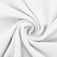 Žene Ljeto V izrez čipke Crochet majice Labavi fit s kratkim rukavima Šifon casual bluze trendy opušteno opremljeno udobne majice bijele boje